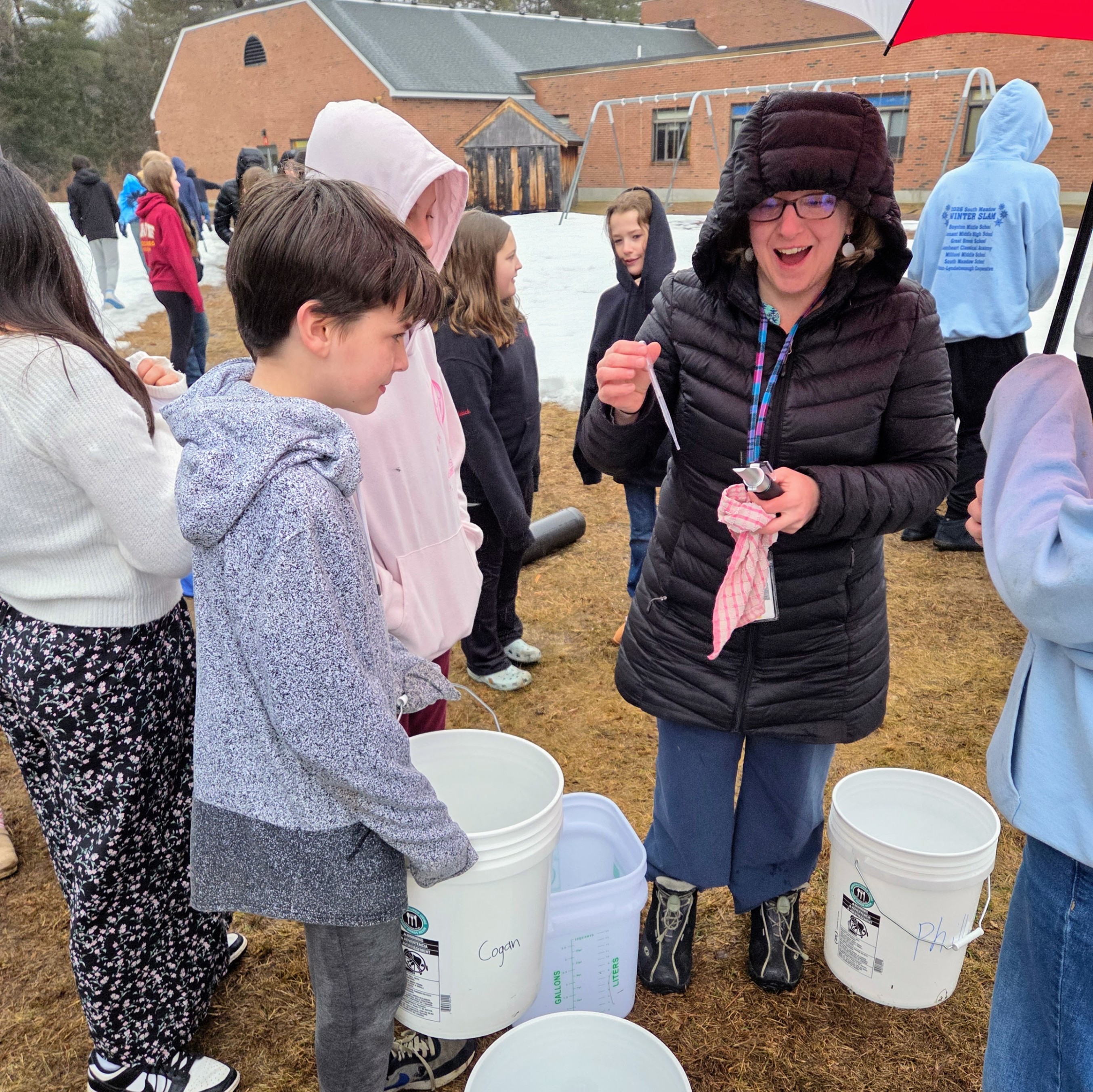 Advisories collecting sap for our upcoming Maple Celebration of Learning!